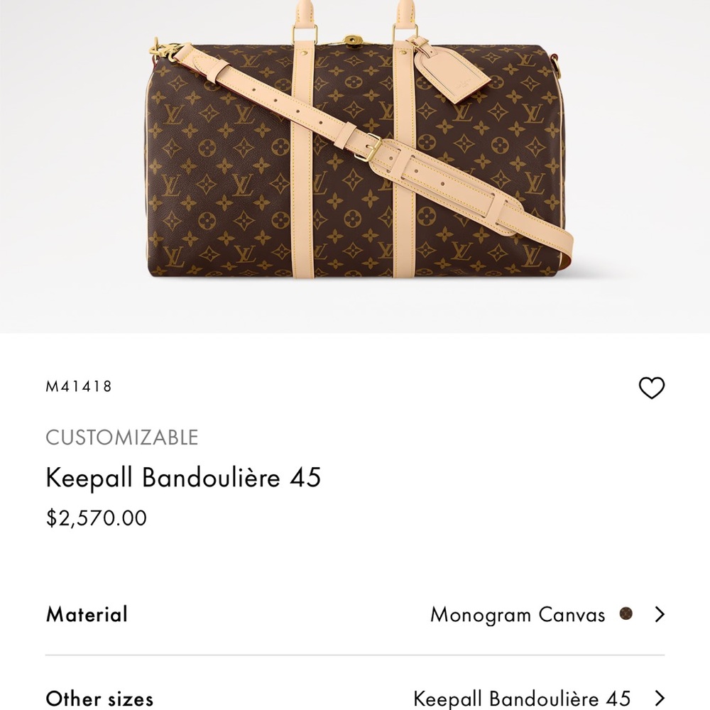 Louis Vuitton Brown Monogram Duffel Bag